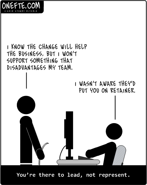 managing is not a team sport