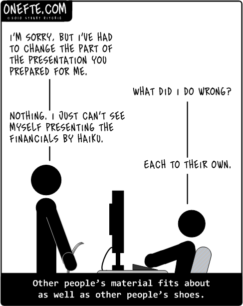 in your own words