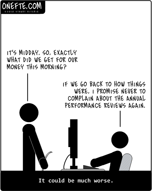 the upside to annual performance reviews